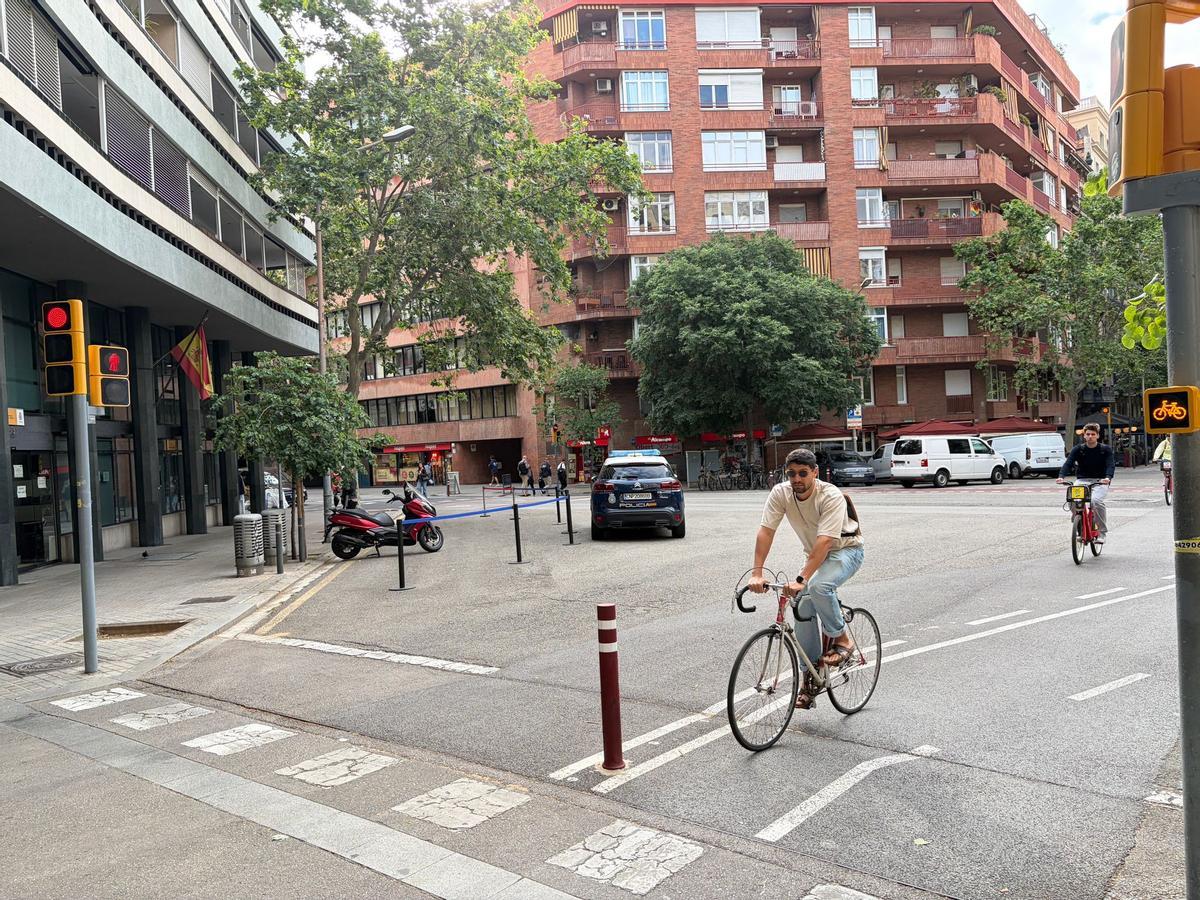 El ataque se ha producido en este punto del Eixample