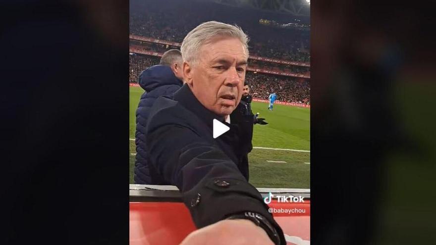 El momento más surrealista de Ancelotti con un aficionado