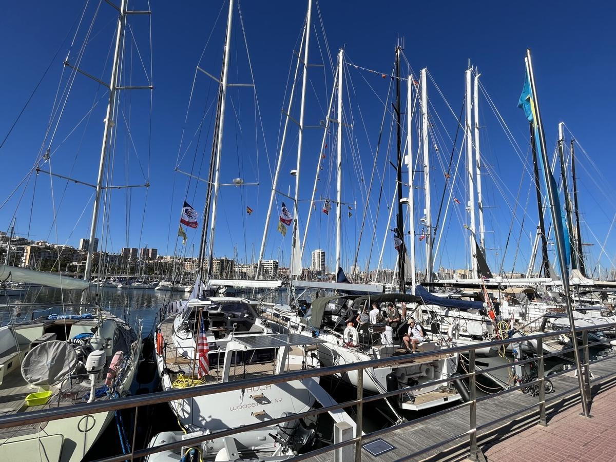 Veleros de la ARC January en el Muelle Deportivo de Las Palmas de Gran Canaria.