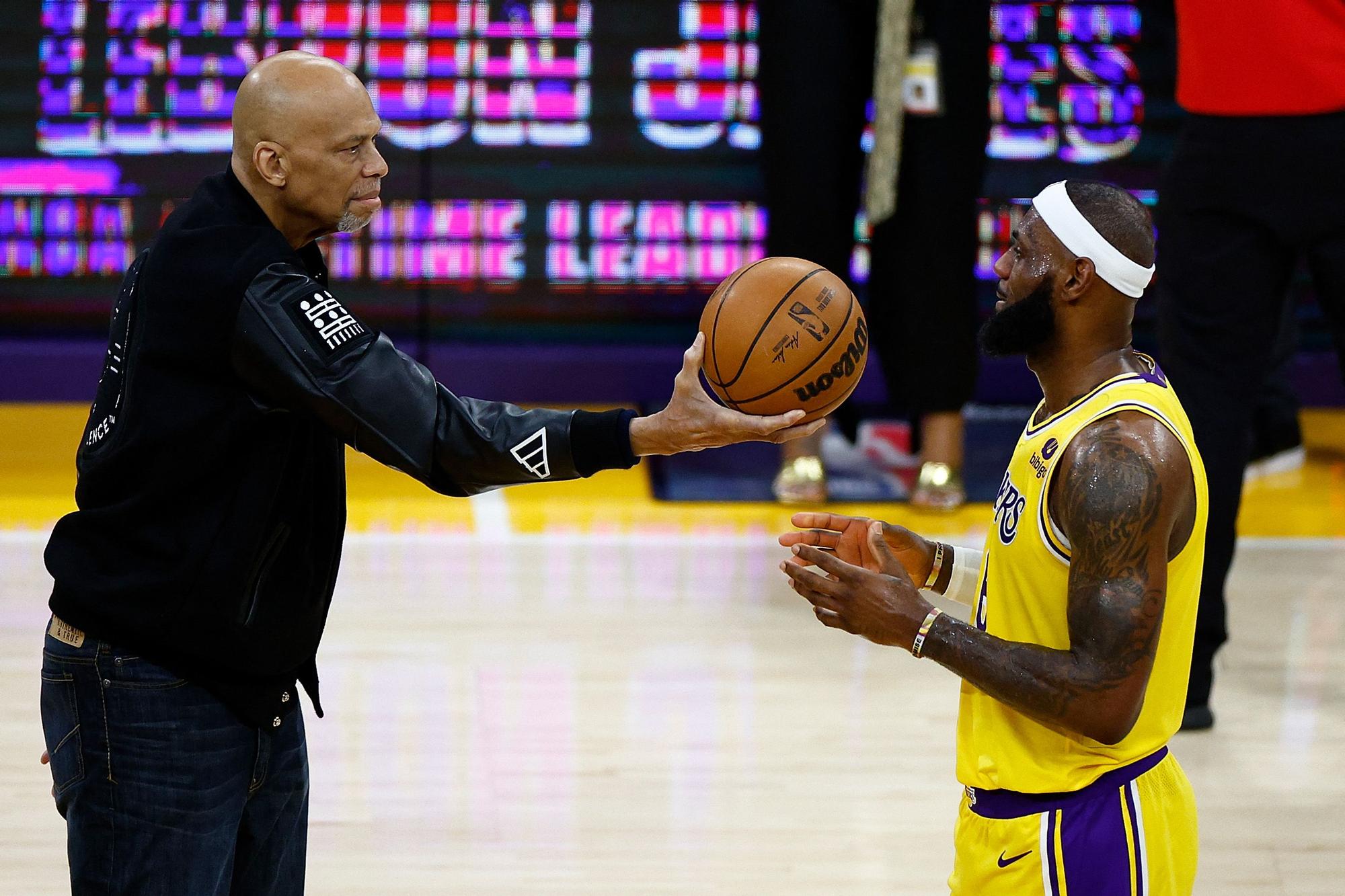 Kareem Abdul-Jabbar y LeBron James