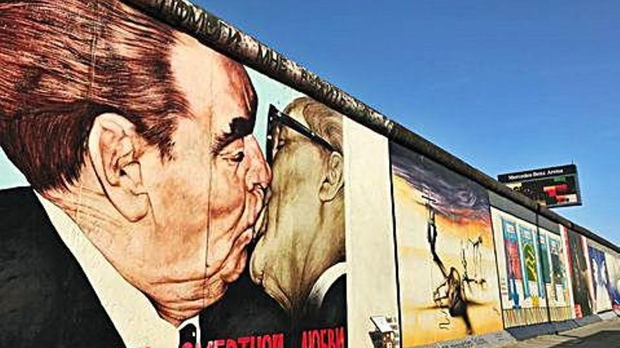 La imatge més icònica de les restes del mur de Berlín.