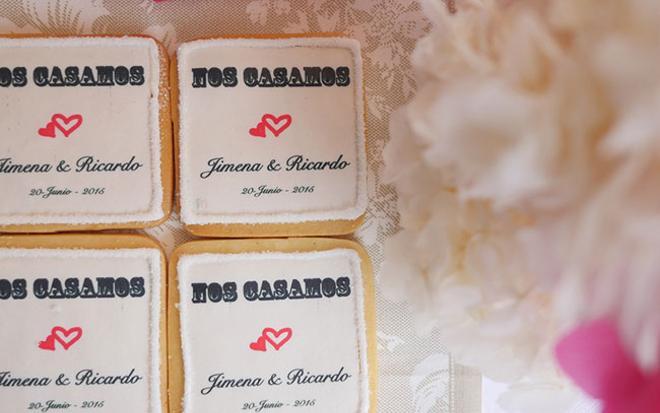 Invitaciones de boda comestibles: Galletea