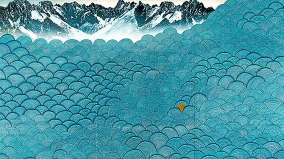 'Goldfish' (2011), pintura sobre papel japonés de Jordi Fulla.