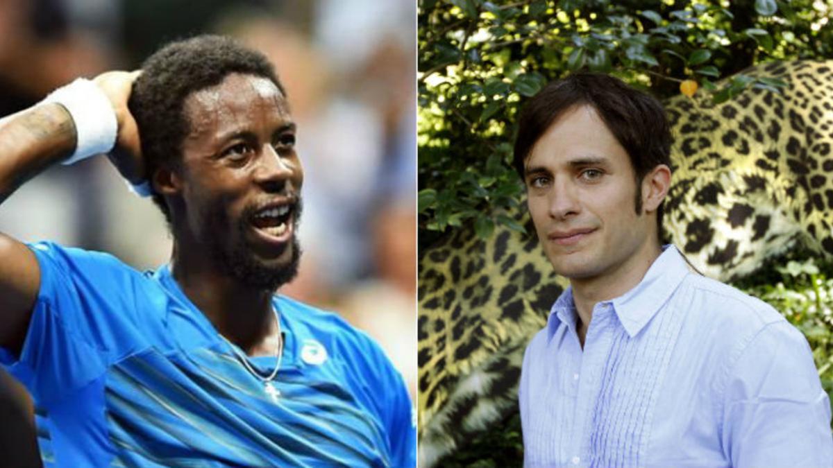 El tenista Gael Monfils y el actor Gael García Bernal.