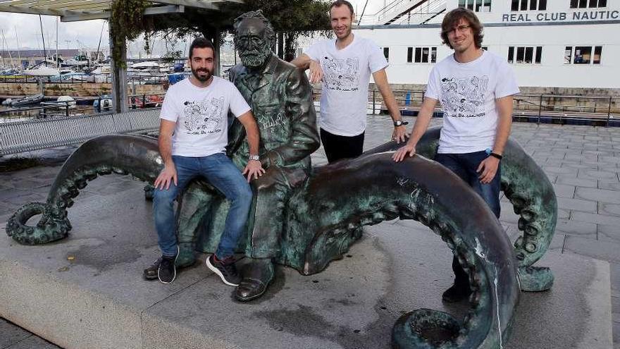 Los tres investigadores del Instituto Español de Oceanografía.