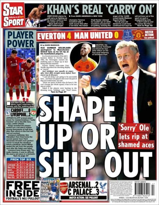 Portada STAR SPORT lunes 22 de abril de 2019.