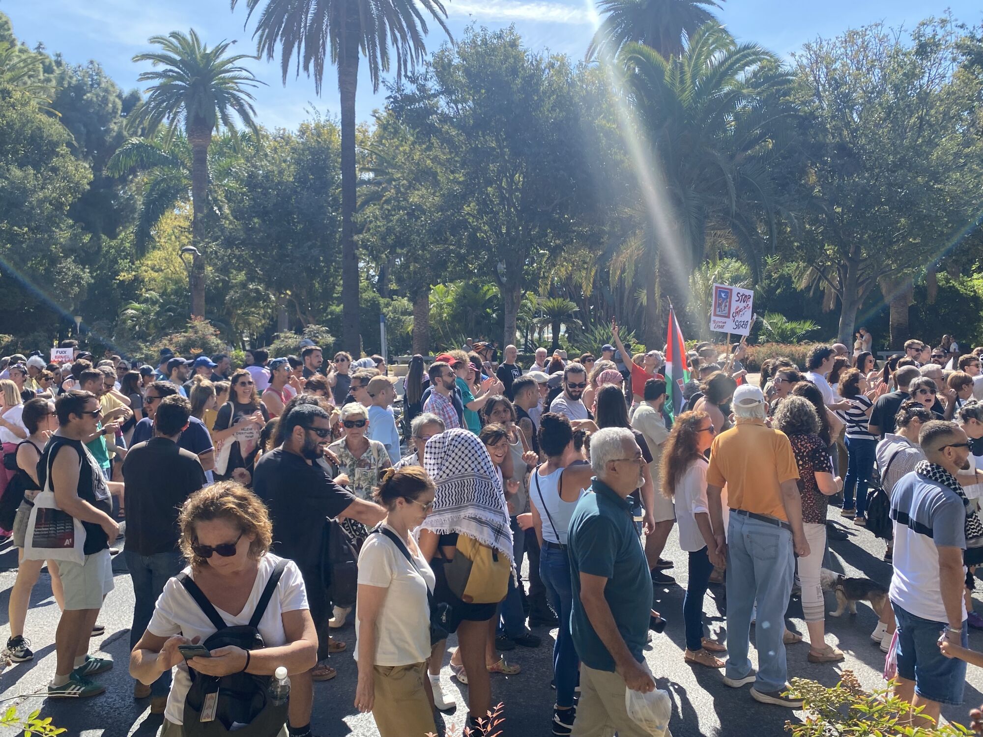Manifestación en Málaga en favor del pueblo palestino