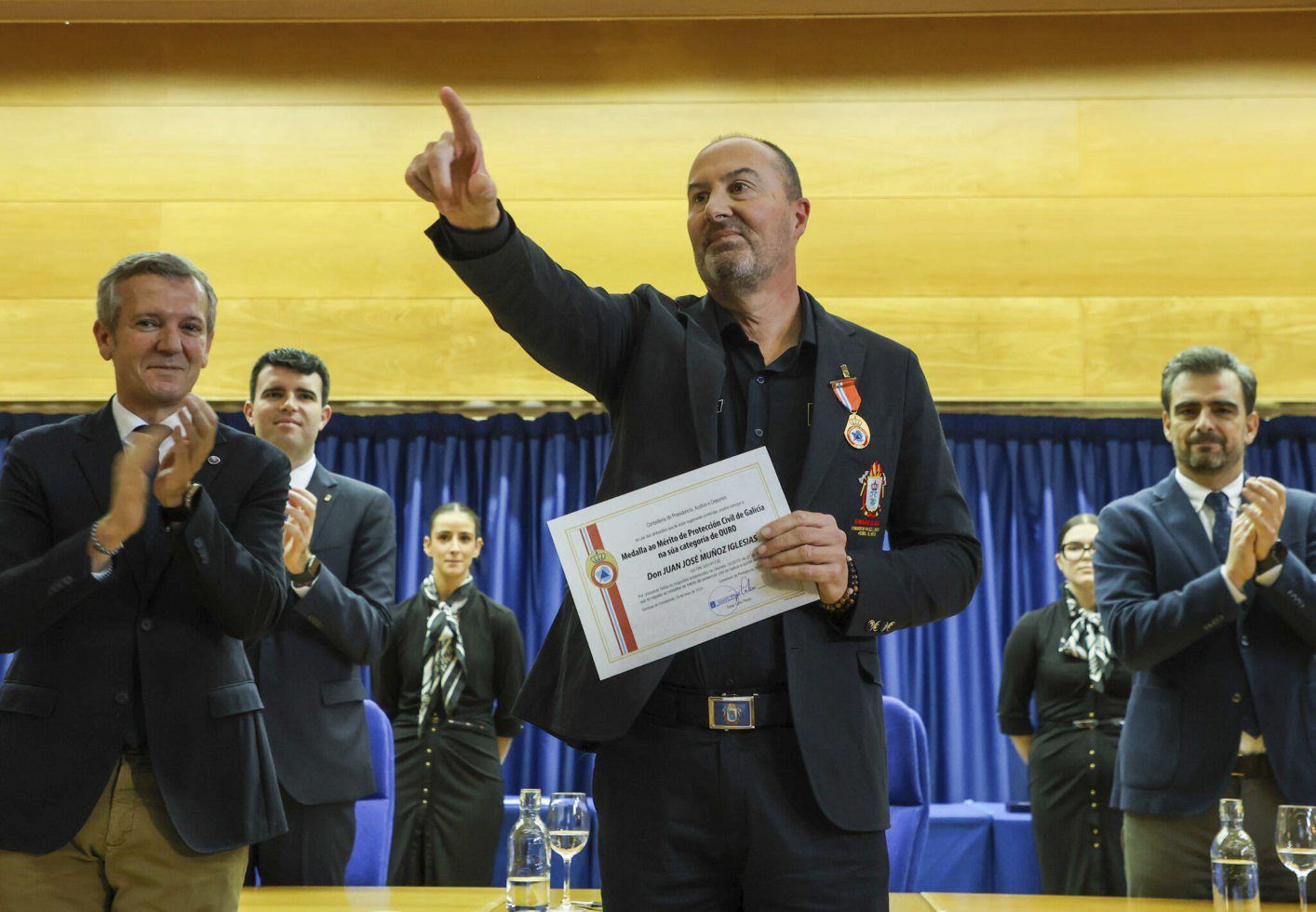 Juan José Muñoz Iglesias, de Silleda, medalla de oro al mérito de Protección Civil. |  Xoán Álvarez