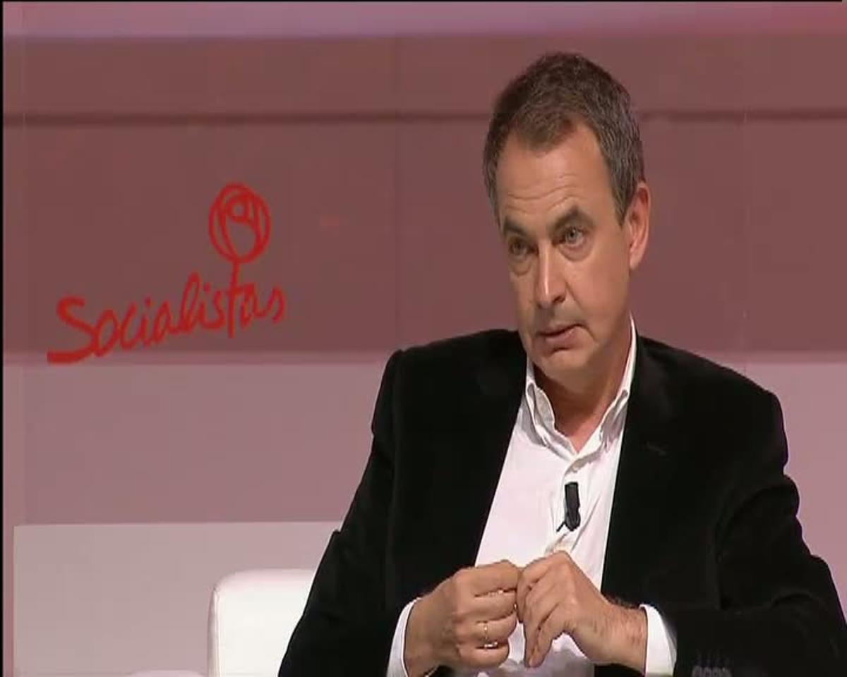 El ex presidente José Luis Rodríguez Zapatero en el Foro de Igualdad en el marco de la Conferencia Política del PSOE.