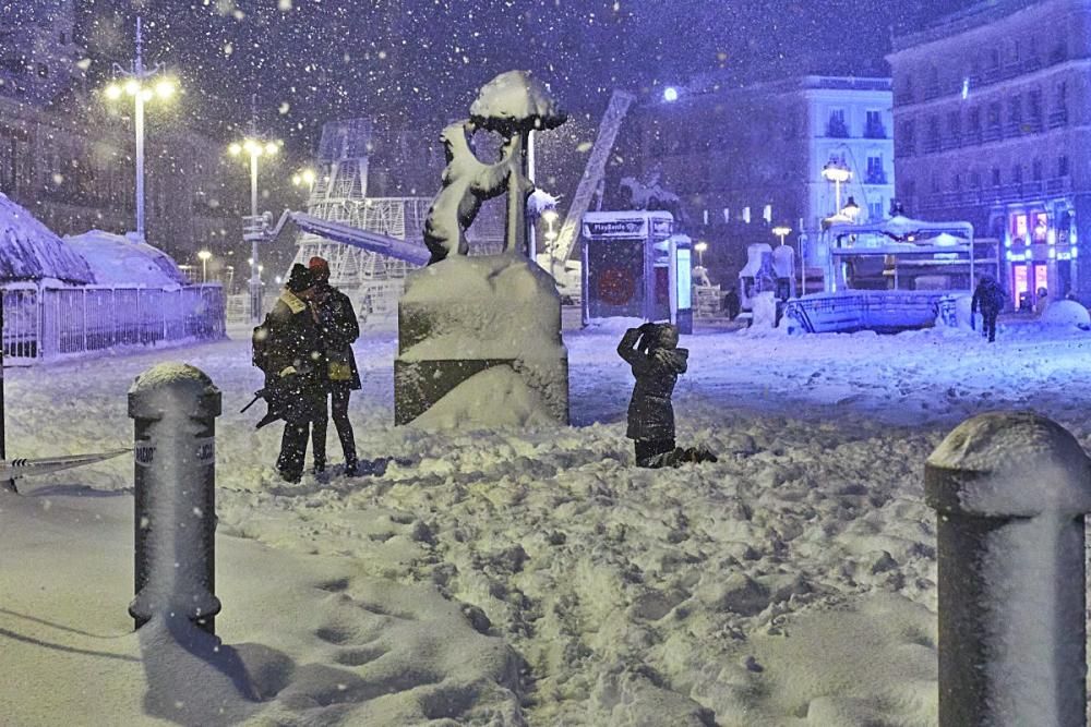 Schnee auf dem spanischen Festland