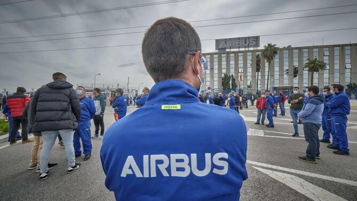 Trabajadores de Airbus.