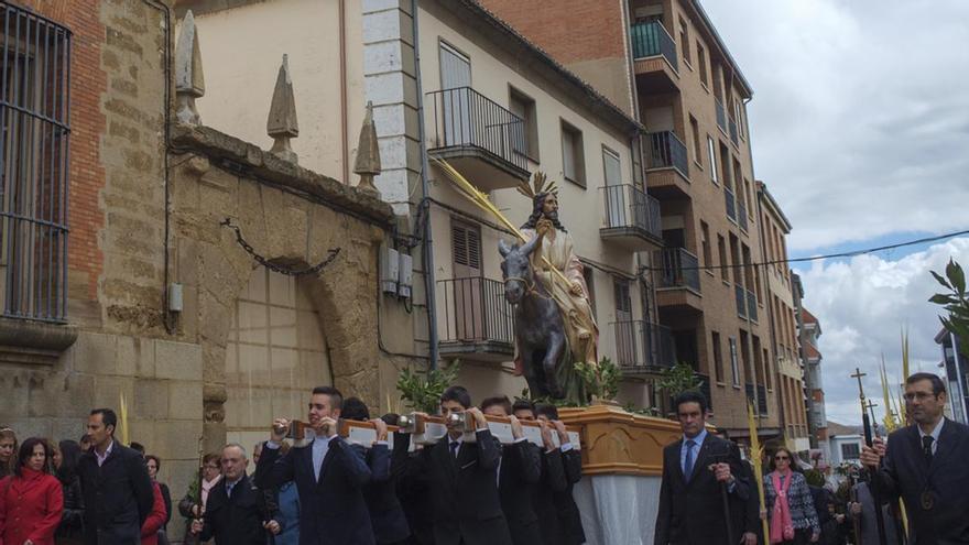 Procesión del Domingo de Ramos en Benavente, que en 2021 no saldrá a la calle.
