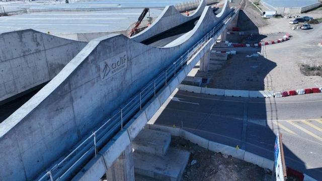 Trabajos y obras para el montaje de la vía de Alta Velocidad.