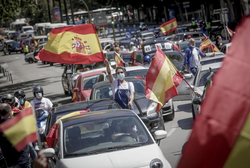 La protesta en coche de Vox colapsa el centro de Palma