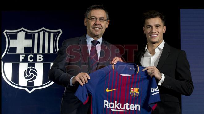 Presentación Philippe Coutinho con el FC Barcelona