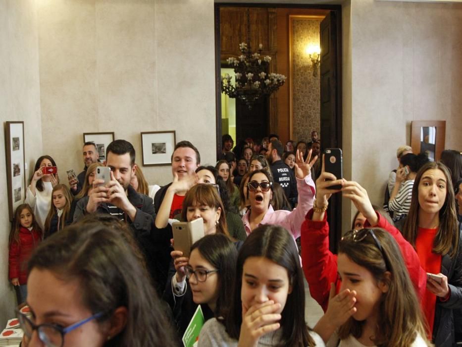 Ana Guerra, en el Ayuntamiento de Murcia