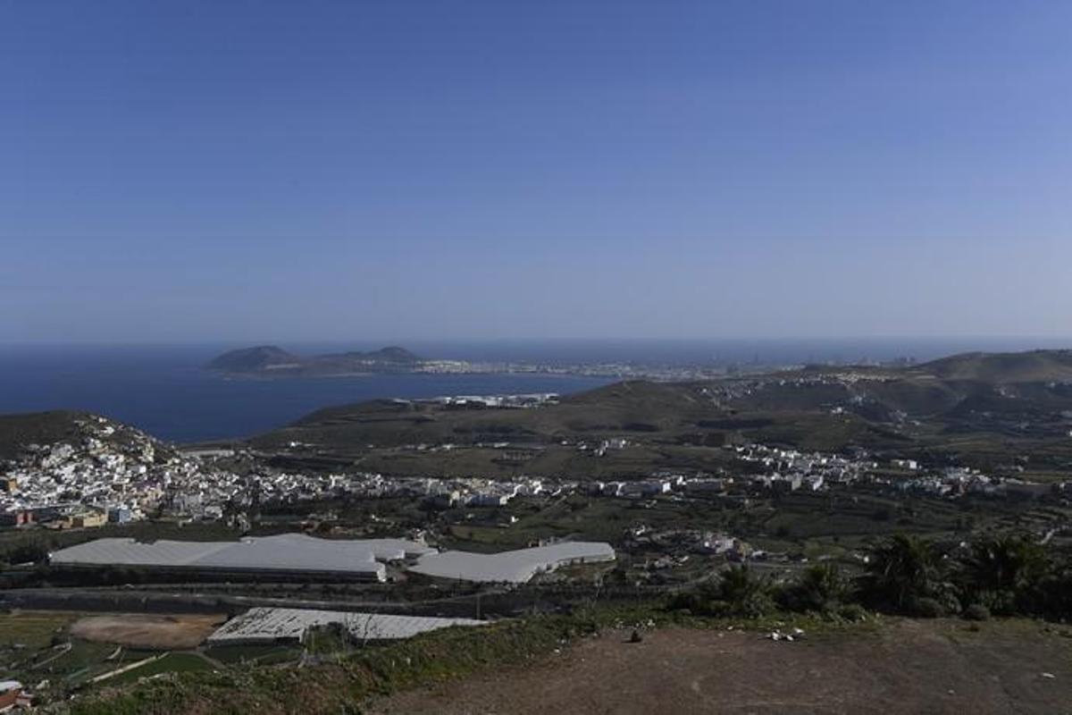 GRAN CANARIA 14-01-2019 ARUCAS. METEOROLOGIA. Calima. Vistas desde la Montaña de Arucas  FOTOS: JUAN CASTRO