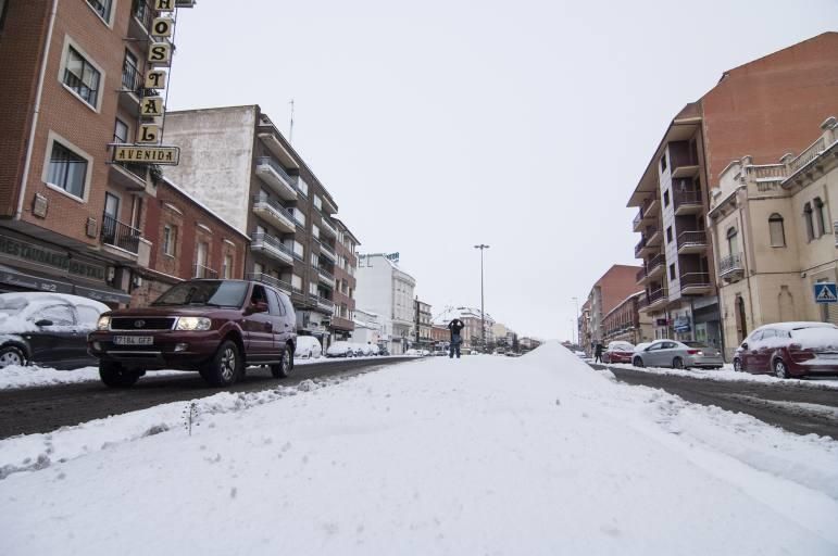 Así ha sido la nevada en Benavente.