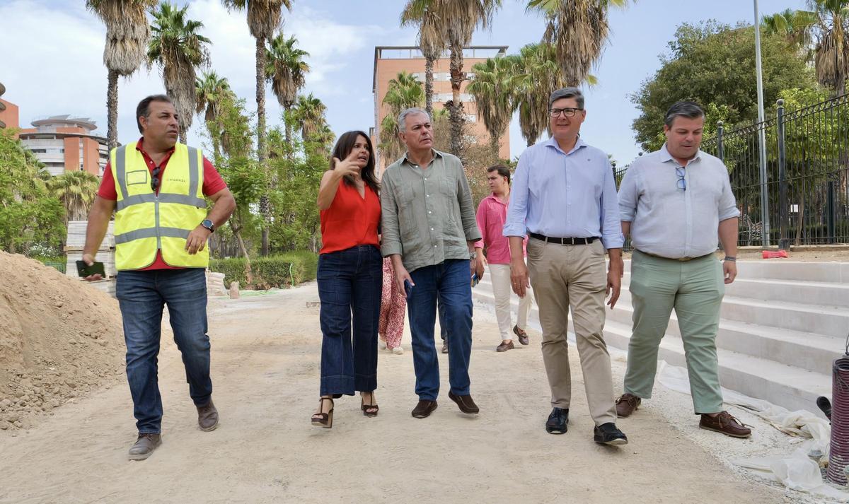 Las obras en el parque Jardines de Hércules en el Distrito Bellavista-La Palmera