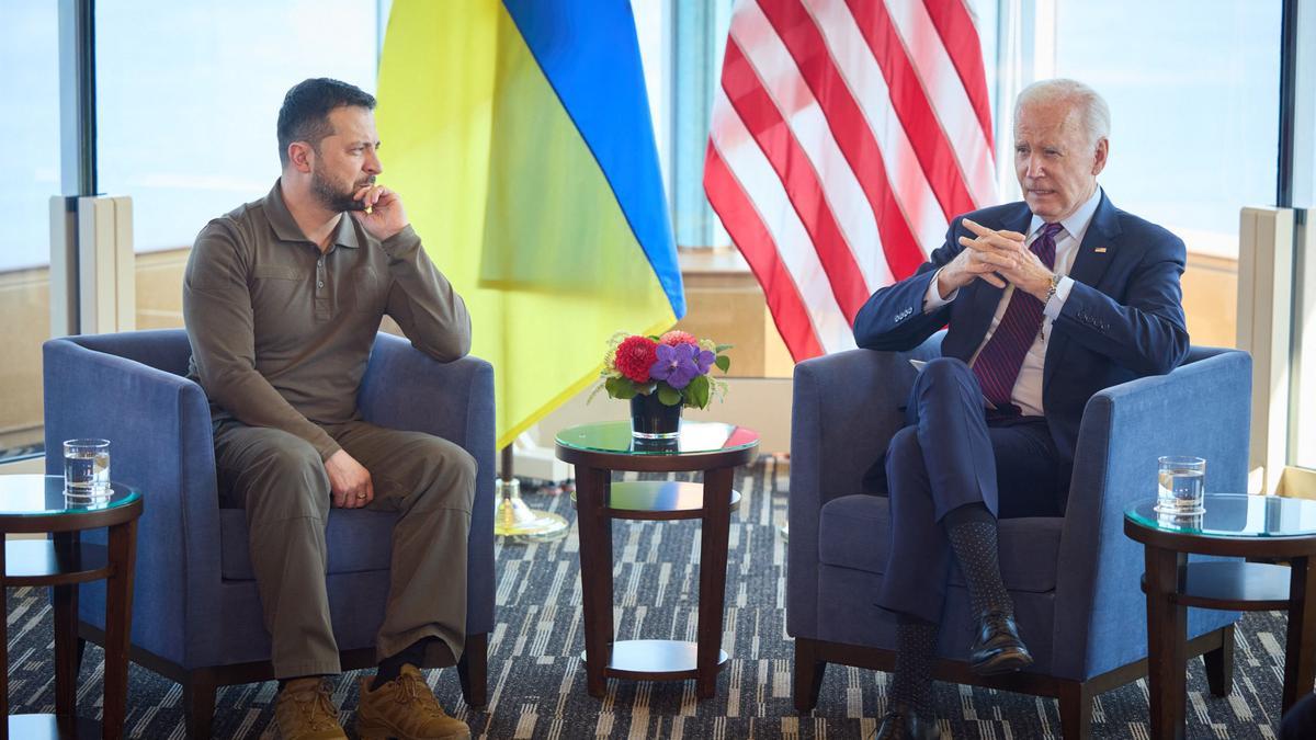 Reunión Joe Biden y  Volodymyr Zelensky