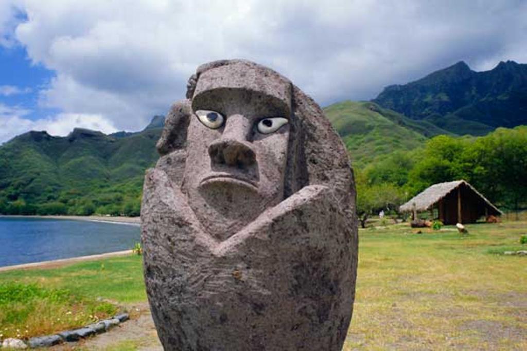 Tiki Taiohae en la isla Nuku Hiva.