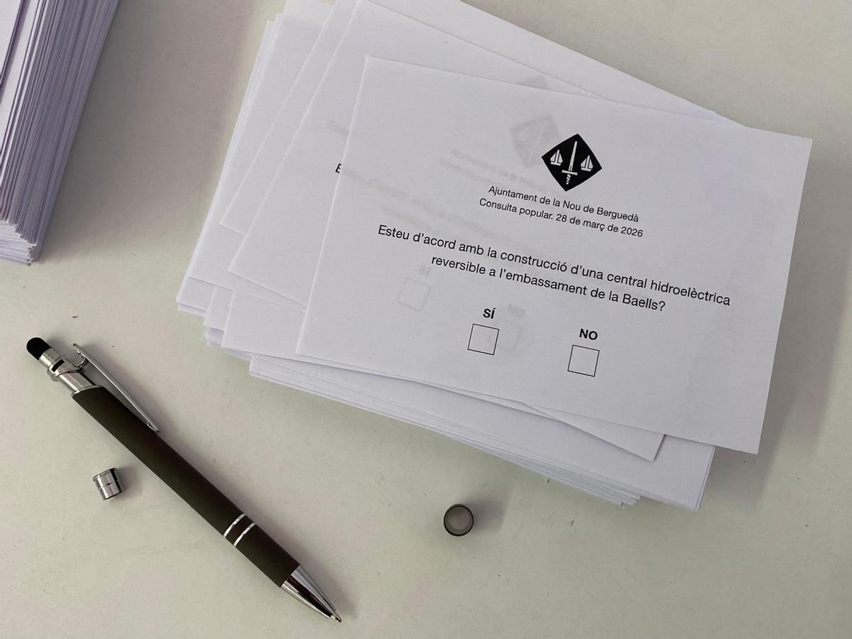 Les paperetes amb què es vota en la consulta