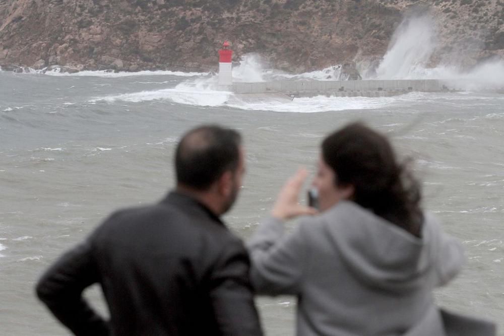 La borrasca Ana, a su paso por Cartagena