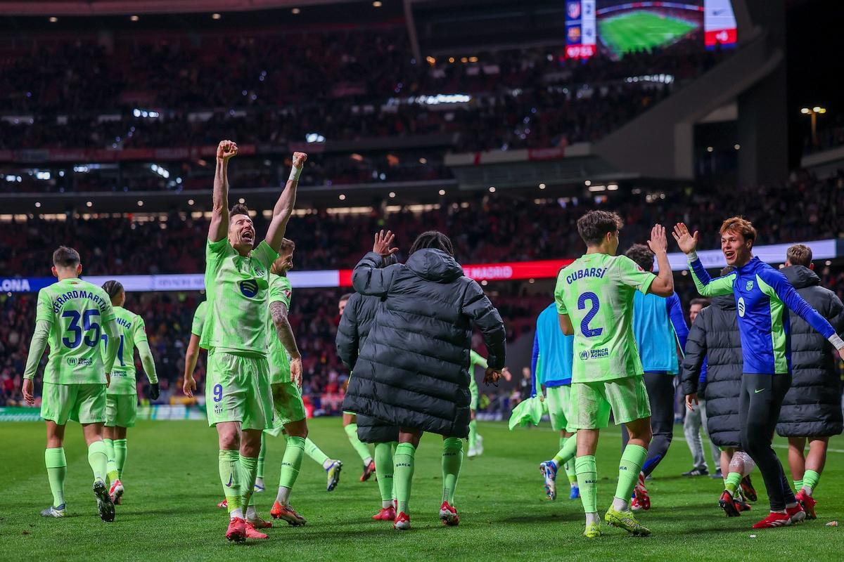 La tremenda celebración del Barça tras remontar al Atlético