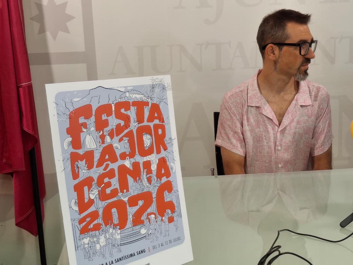 El cartel anunciado de la Festa Major y su autor, Ramón Mut