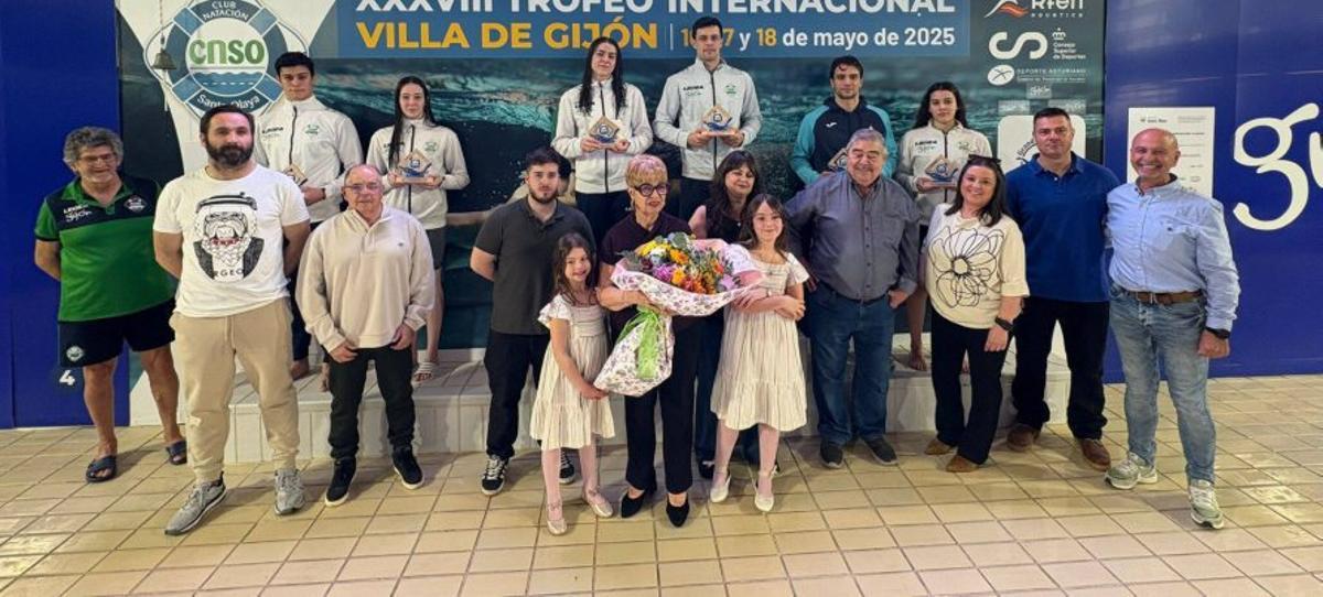 El podio del Trofeo Alberto Balbín.