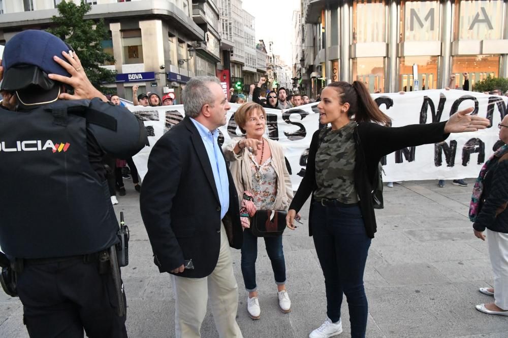 Confrontación en el Obelisco por Cataluña