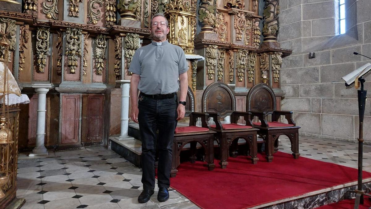 Manuel Villar, na parroquia de Santa María a Antiga do Caramiñal