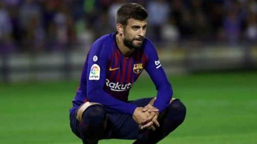 Gerard Piqué en el partit de dissabte passat a Valladolid