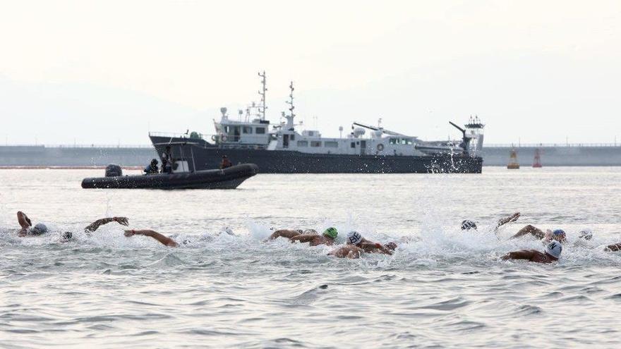 Instantánea de la prueba de 5 kilómetros en aguas abiertas