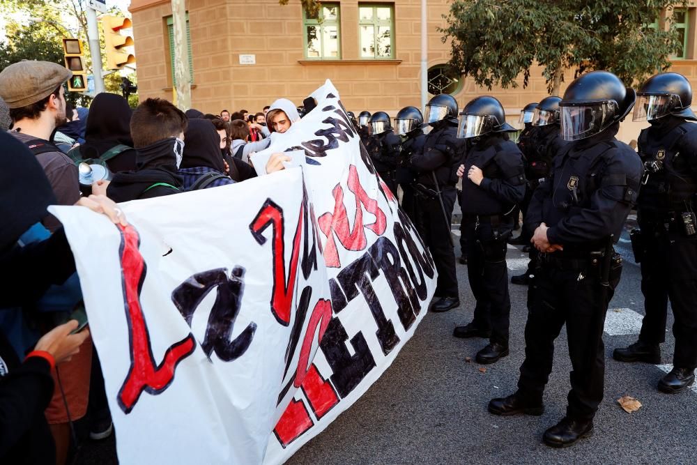 Momentos de tensión tras una carga de los Mossos contra los CDR