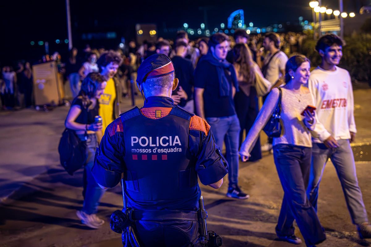 El dispositivo de seguridad durante la noche de fiestas de La Mercè.