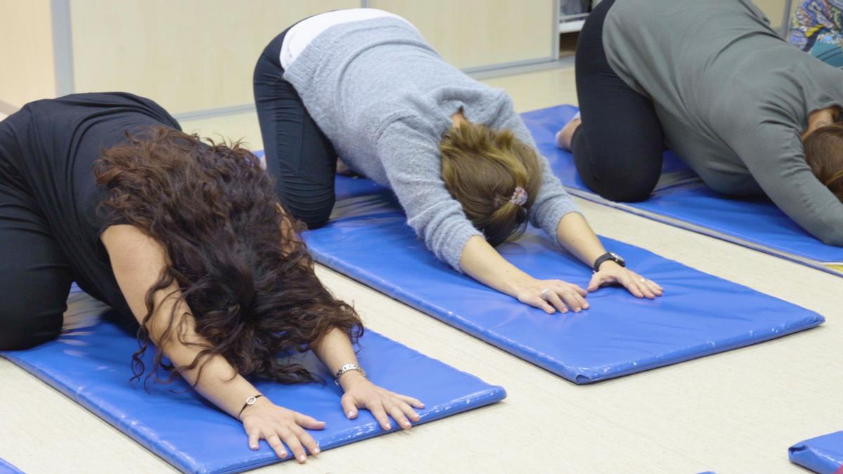 Participantes embarazadas en el curso de mindfulness.