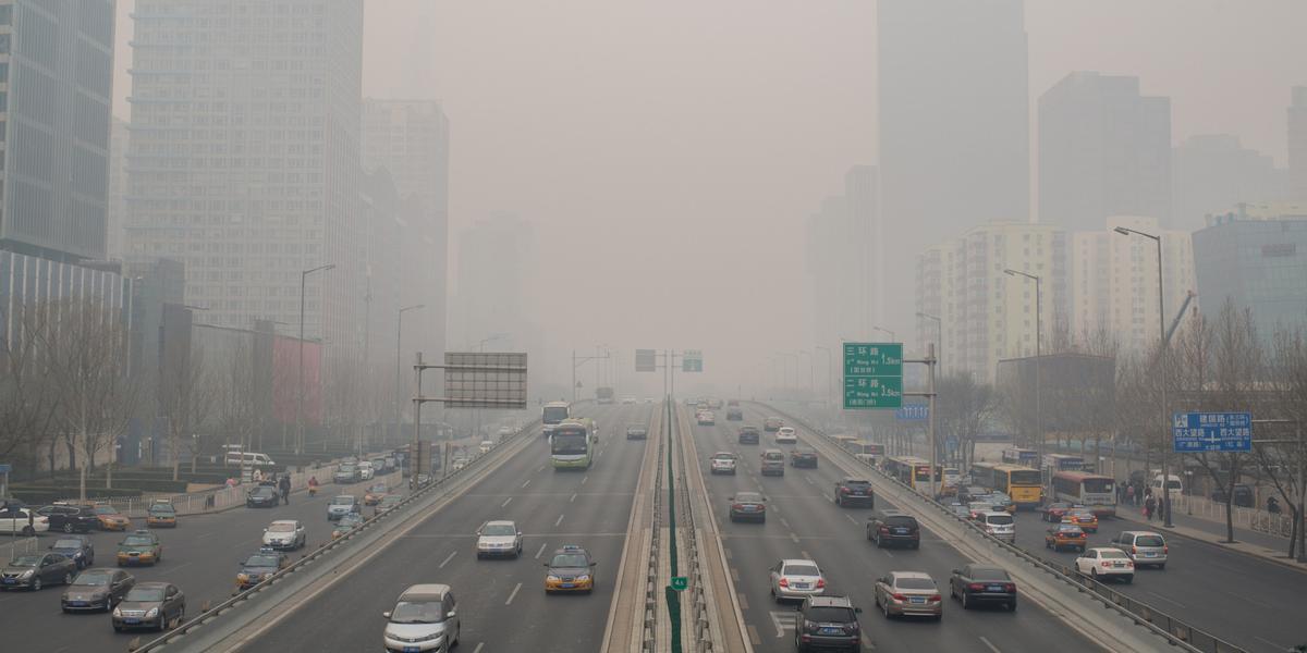 Ciudad contaminada en China