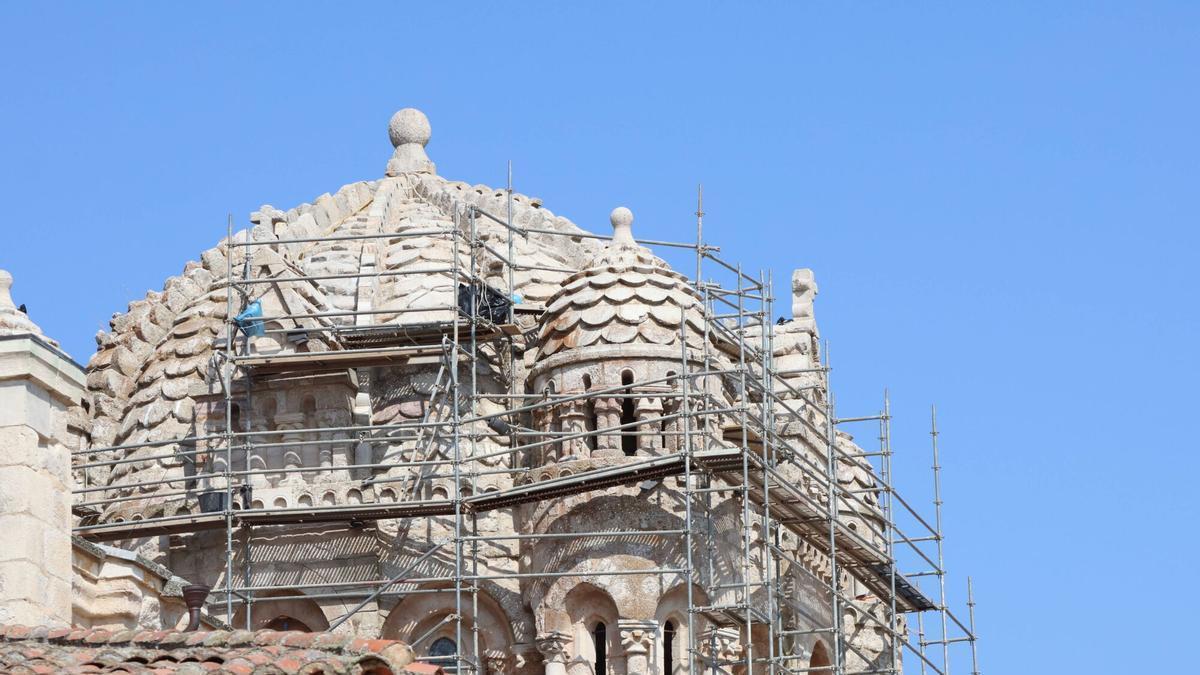 Obras en el cimborrio de la Catedral.