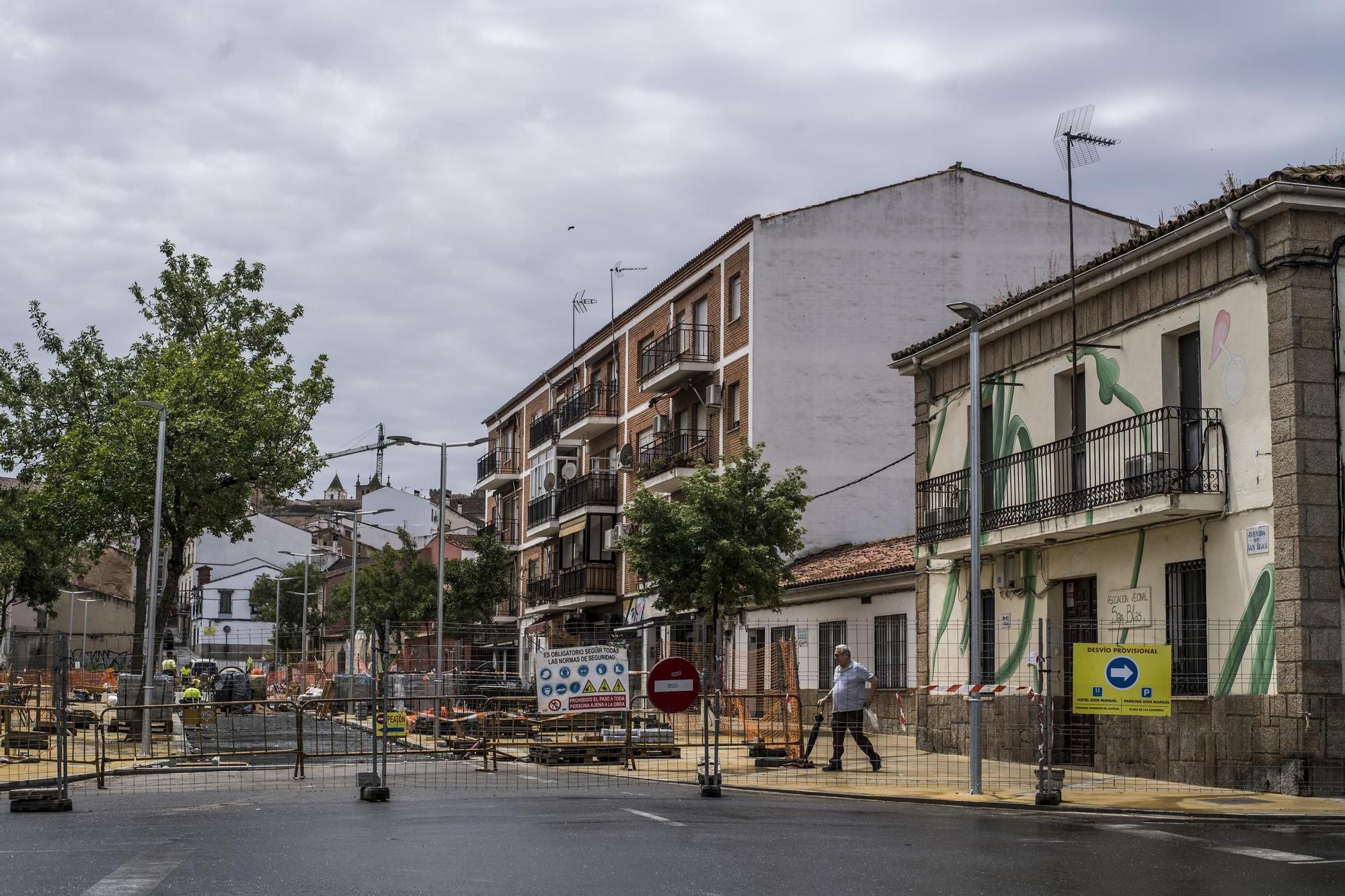 En las obras de San Blas