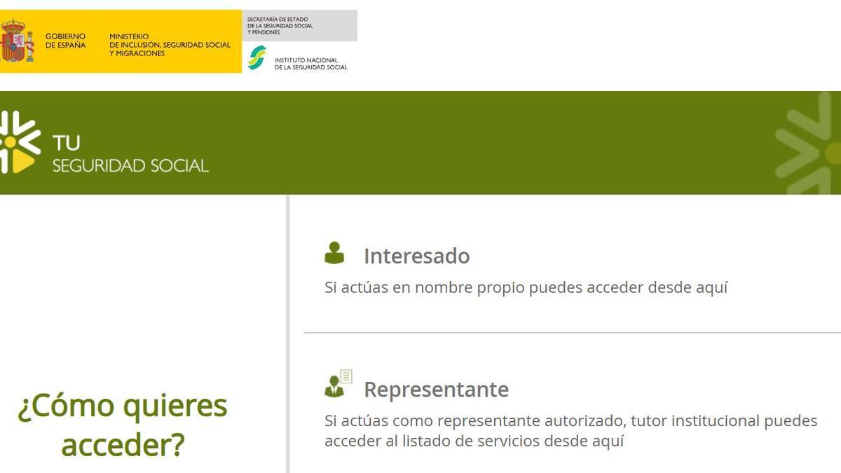 Portal 'Tu Seguridad Social'