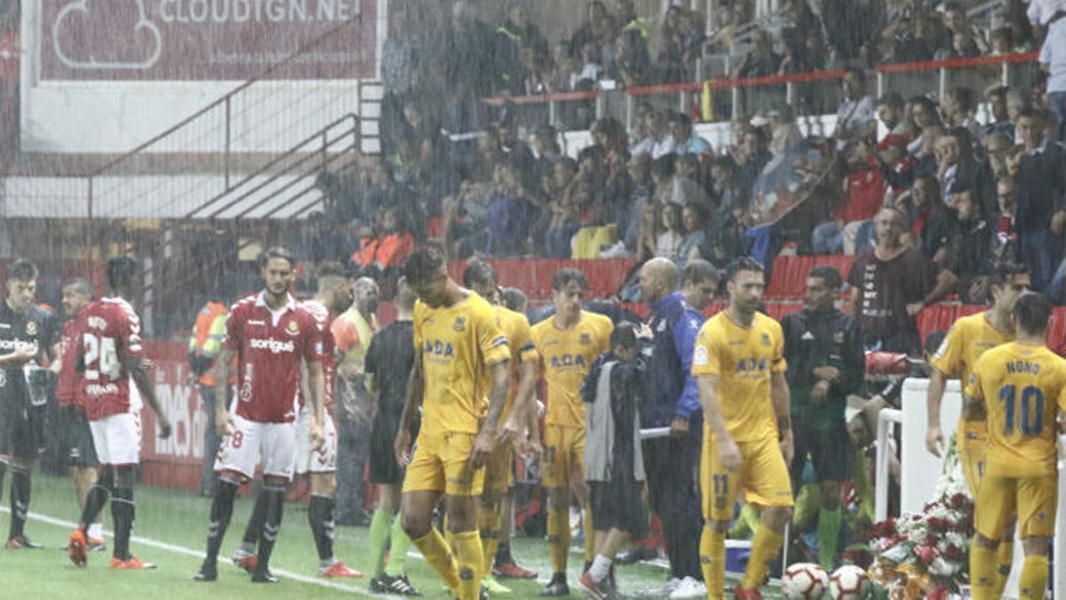 Suspendido por la falta de luz el Nàstic - Alcorcón en el minuto 41