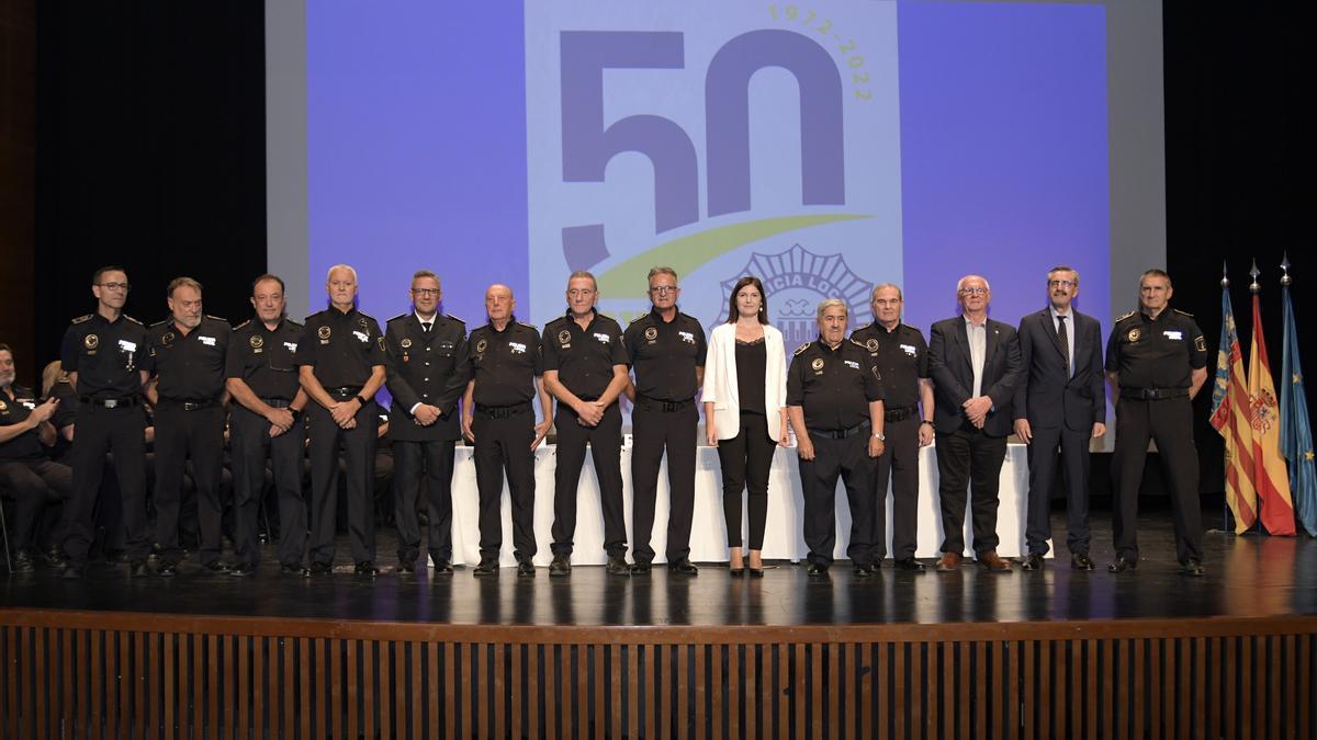 Homenaje de la Policía Local de Paiporta en su 50 aniversario.