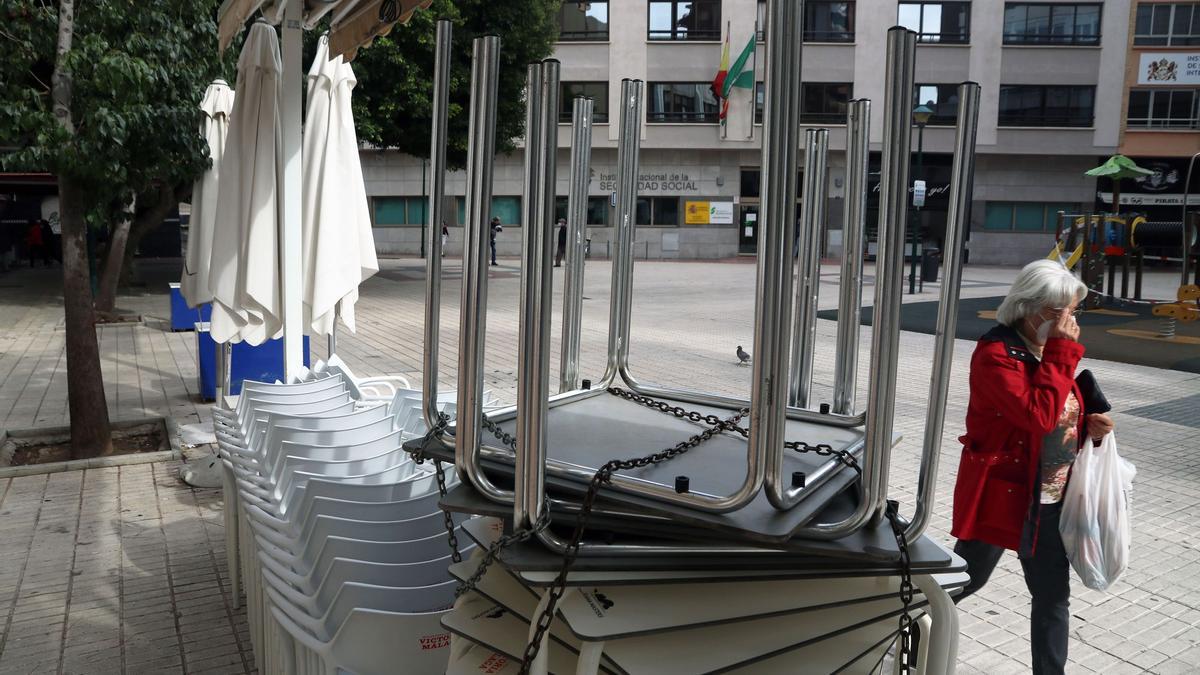 Terrezas clausuradas en Málaga capital