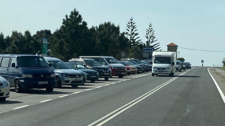 El entorno de la playa de A Lanzada, esta mañana.