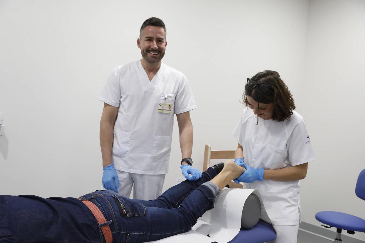 Primer día del nuevo centro de salud de Sotrondio