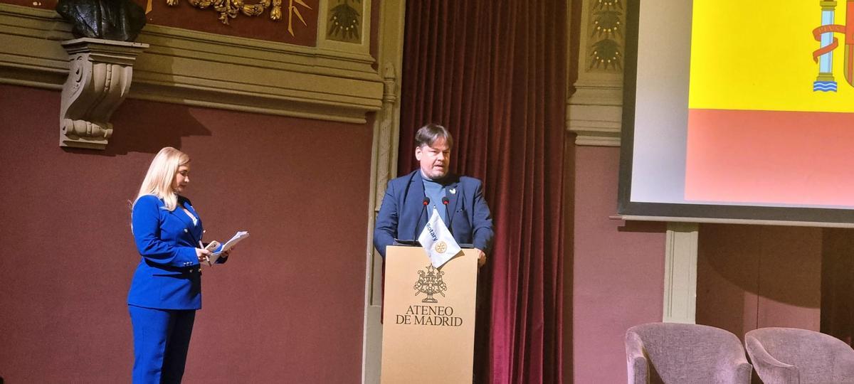 El concejal de Calp, durante su intervención