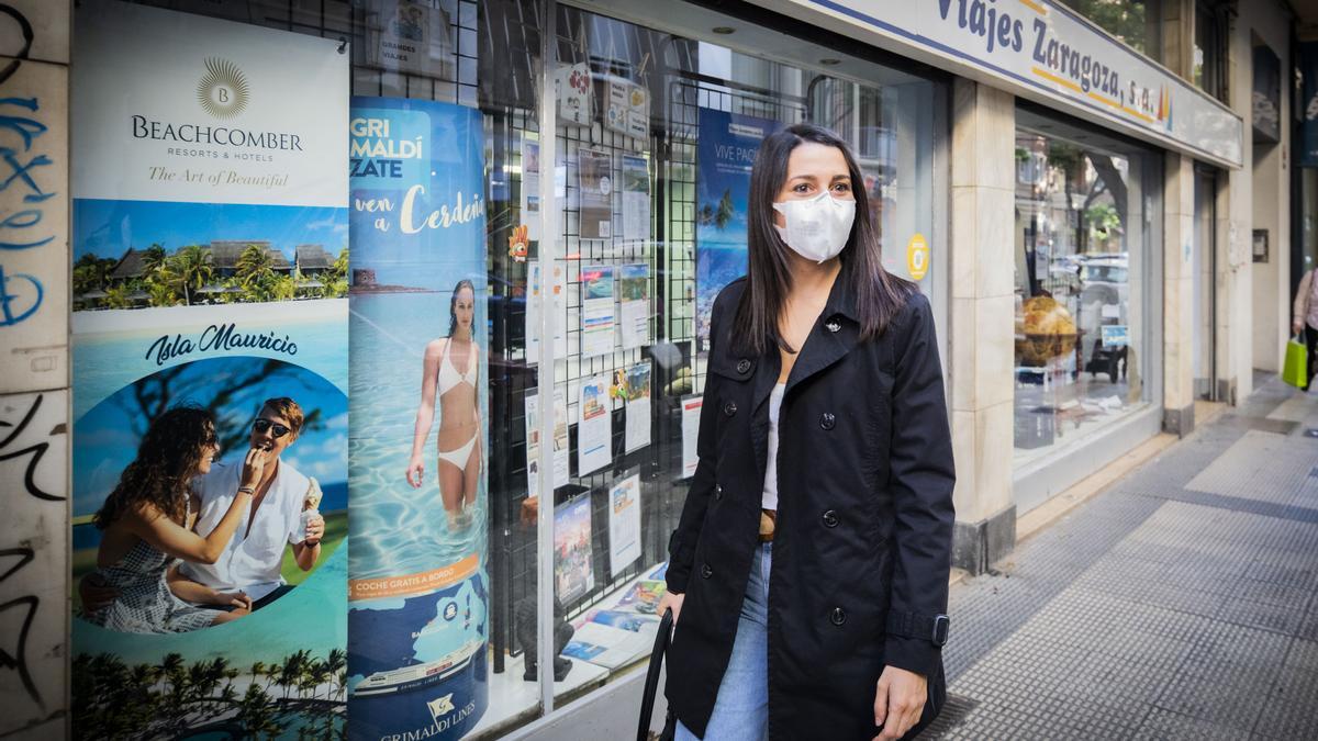 Inés Arrimadas, en su última visita a Zaragoza.