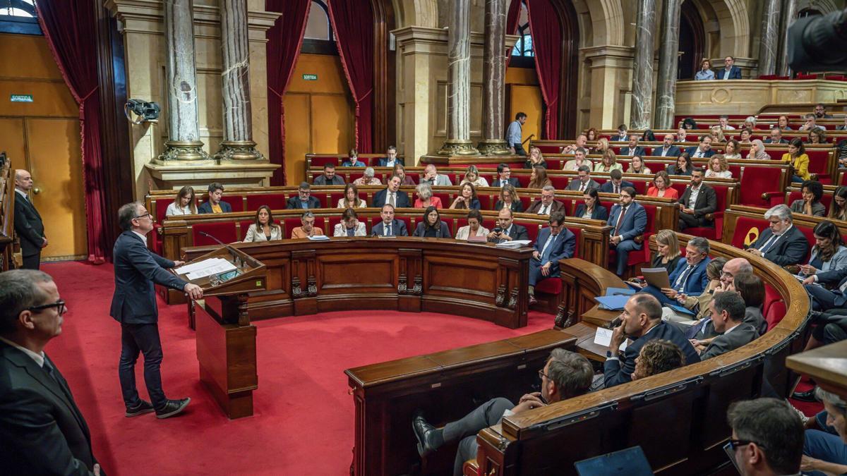 El pleno del Parlament.