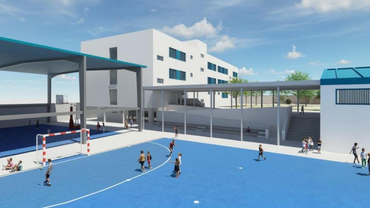 Recreación del nuevo colegio de Primaria de Entrenúcleos.